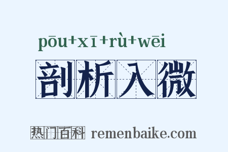 剖析入微是什么意思的图片